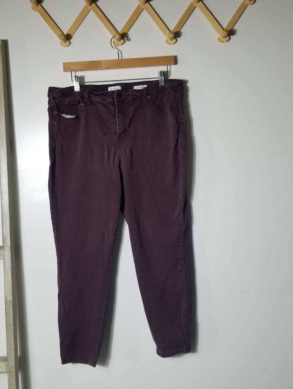 JESSICA SIMPSON WOMEN'S PURPLE HIGH RISE SKINNY ANKLE JEANS SIZE 16